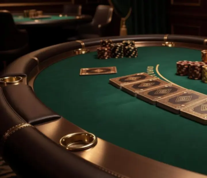 Detail prémiového blackjack stolu Boheria s profesionálním vybavením