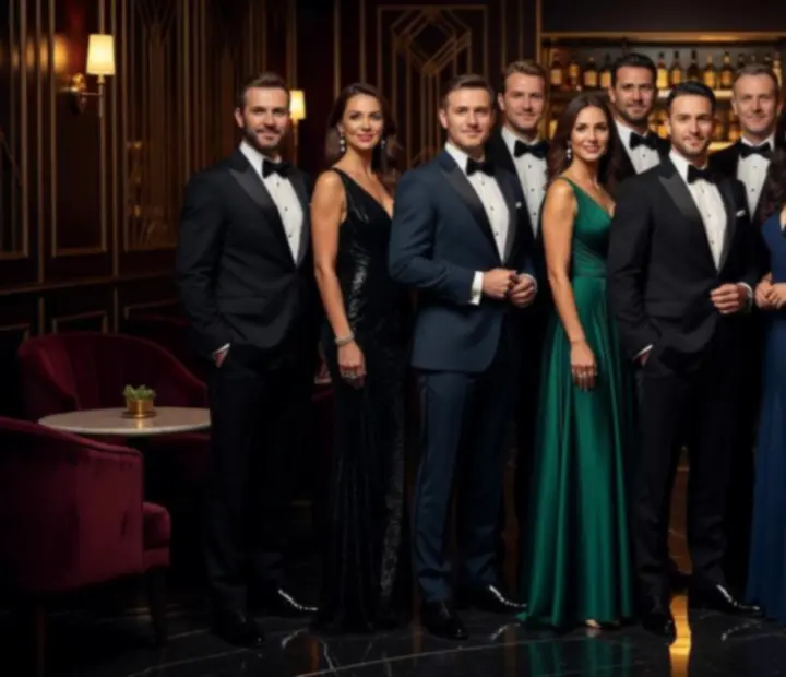 Tým event agentury Boheria na luxusním večerním eventu