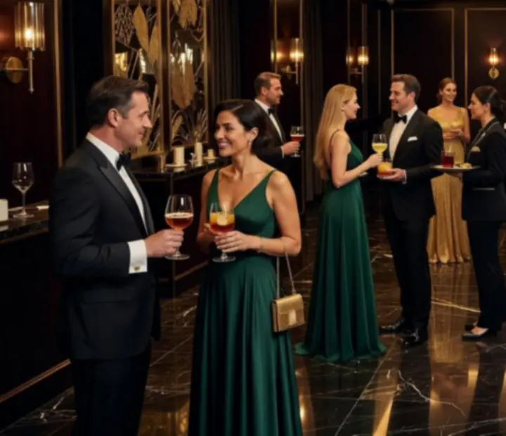 Elegantní cocktail recepce v rámci poker eventu